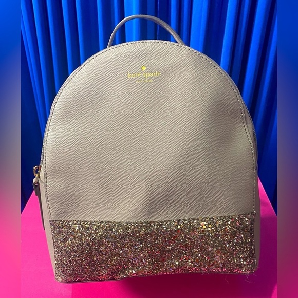 KATE SPADE Dark Beige and 1/4 Glitter Backpack, NWOT main image 8